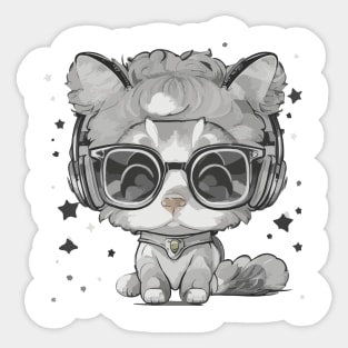 Ethereal Cuteness - Discovering the Delight of Cosmic Animal Aesthetics Sticker